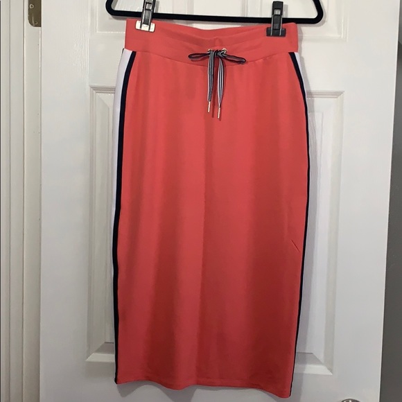 Tommy Hilfiger Side Stripe Midi Skirt - Picture 1 of 11